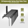 COZONY 72" Steel Spring Coil Tine Landscape Rake, 3 Point Tow Behind Hitch Attachment for Leaves, Straw, and Grass - 3 of 4