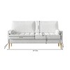SKRAN 67.7'' 3 Upholstered seater Sofa Couch for Living Room, Modern Sofa,Small Couches for Small Spaces for Bedroom, Apartment, Home Office,White - 3 of 4