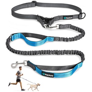 PetAmi Heavy Duty Hands-Free Waist Leash for Dog Walking Jogging Hiking, Bungee Belt with Padded Dual Handle for All Size Pet up to 150 lbs - 1 of 4