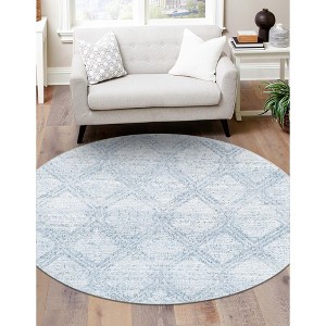 Unique Loom Kamala Washable Collection Area Rug - Modern Trellis - 1 of 4