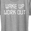 Women's - Instant Message - Wake Up Work Out Short Sleeve Graphic T-Shirt - 2 of 4