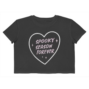 Social Collective Women Spooky Szn Short Sleeve Graphic Cotton Cropped Loose T-shirt - 1 of 4