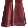 Mi Amore Gigi Rust Velvet Bell Bottom Pants - 2 of 2