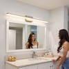 YANSUN LED Modern Vanity Light, 36W Integrated LED, 48-Inch, Metal Construction, Remote Control 5CCT, Satin Nickel Finish - 2 of 4
