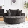 KWPZQEB Swivel Accent Chair, 55 Inches Chenille Single Chair with 3 Pillows, Modern Sofa Chair for Bedroom, Living Room - 2 of 4