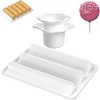 Akoasm Non-3D Printed Round Cake Pop Mold Set with Tray-White - 4 of 4