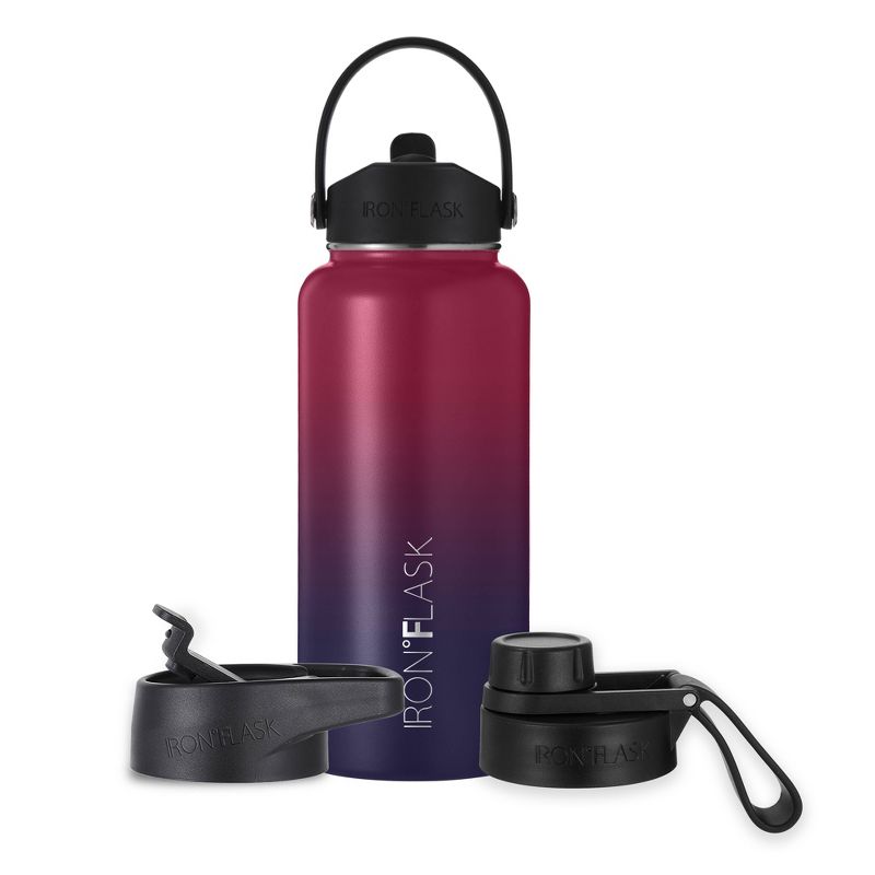 IRON FLASK 32oz Wide Mouth Sports Water Bottle - 3 Lids, Leak Proof, Double Walled Vacuum Insulated, 5 of 12