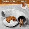Under Christmas Tree Soft Plush Peekaboo Cat Cave Donut Tunnel, Multifunctional Playground Toys Hideplace for Kittens - 4 of 4