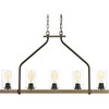 Progress Lighting, Topsail, 5-Light Chandelier, Antique Bronze, Parchment-finish Glass Shades - 2 of 4