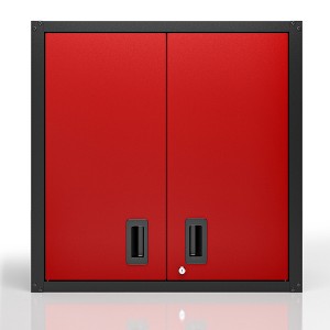 Garage Wall Mounted Storage Cabinet with Two Doors and One Shelf, Lockable Metal Wall Cabinet, Hanging Tool Cabinet for Garage Utility Room - 1 of 4