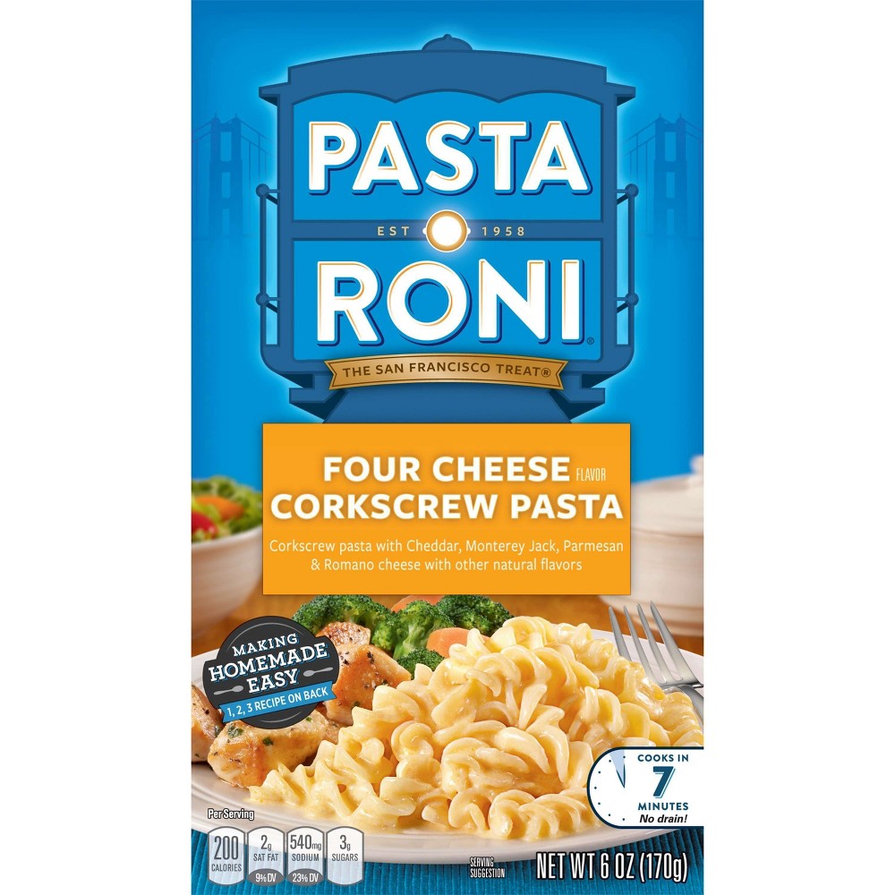 UPC 015300440166 product image for Pasta Roni Four Cheese Corkscrew Pasta - 6oz | upcitemdb.com