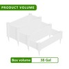 Wooakway White PVC Planter Box Outdoor Garden Raised Flower Bed for Patio Balcony Deck Fence Railing Window Box for Herbs Vegetables - 4 of 4