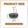 Unique Bargains Wooden Chair Sofa Cabinet Table Leg Floor Protector Round Nail-on Felt Pads 40 Pcs - 2 of 3