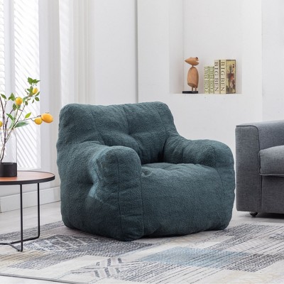CENGHU Bean Bag Chair Foam Filling Bean Bag for Adults Soft Teddy Fabric Tufted Lazy Sofa for Living room Bedroom
