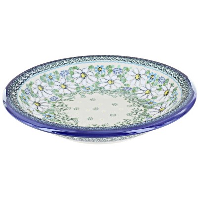 Blue Rose Polish Pottery T04 Galia Soup Plate