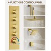 YAWWALK Thermostatic Valve 15-Spray 16 and 6 in. Dual Ceiling Mount Shower Head and Handheld Shower - 4 of 4