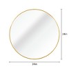 Lyngins 16 Inch Round Wall Mirror – 4mm HD Glass Bathroom Mirror, Anti-Rust Aluminum Bathroom Decor, Shatterproof Mirrors for Bathroom Sink - 3 of 4