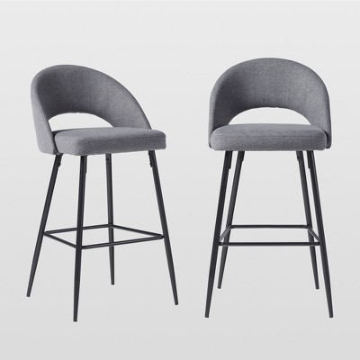 Saracina Home Upholstered Bucket Counter Height Barstool Set