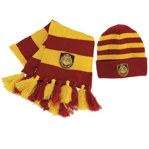 HalloweenCostumes.com One Size Fits Most   Hogwarts Knit Hat and Scarf Set,  Red/Orange - 1 of 2