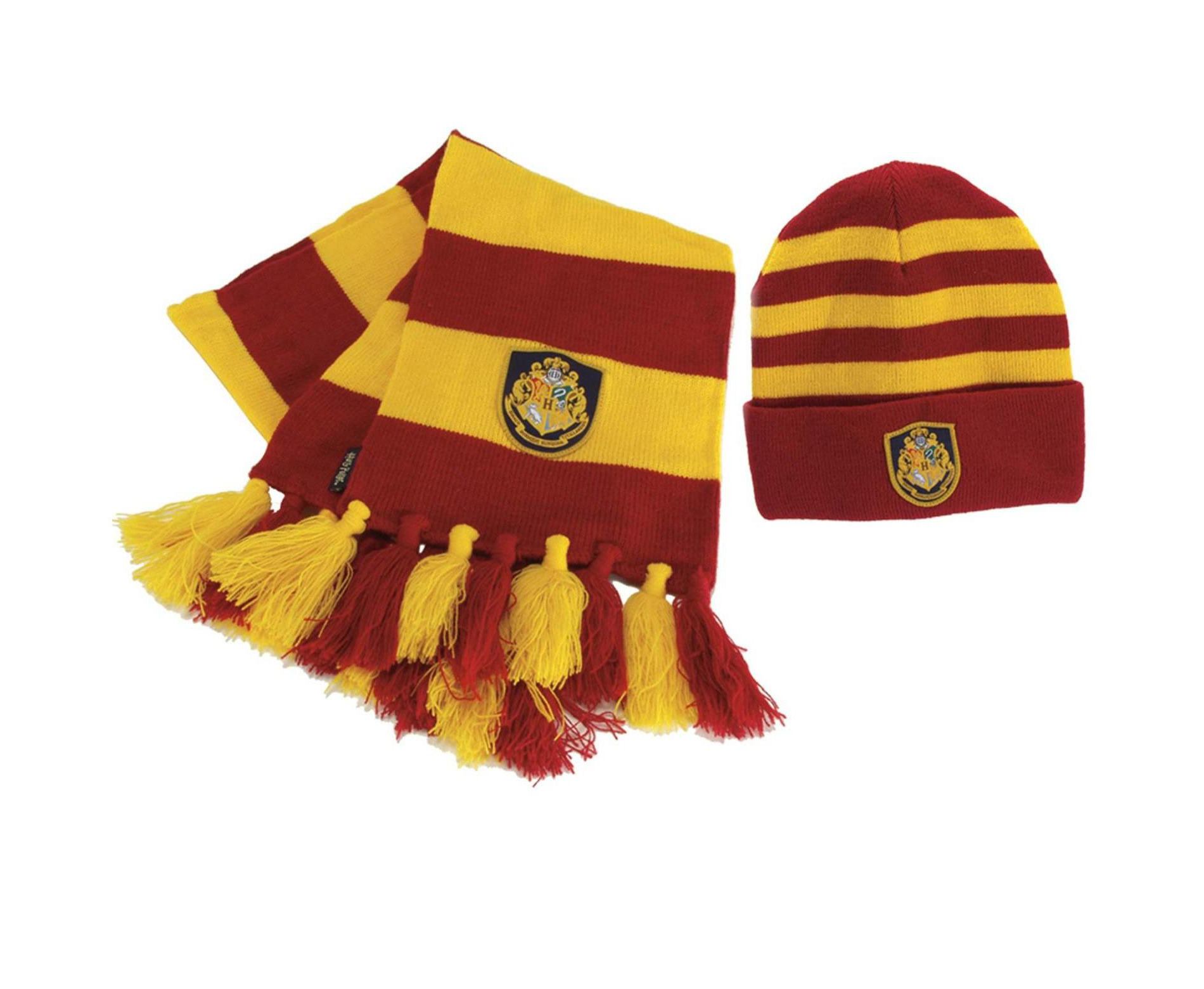 HalloweenCostumes.com One Size Fits Most   Hogwarts Knit Hat and Scarf Set,  Red/Orange