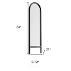 HomeRoots 64" Black Solid Wood Arch Leaning Ladder Framed Full Length Mirror - 3 of 4