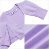 BLUEMING Girls Solid Color Knit Cardigan Long Sleeve Button Front Sweater with Pockets Adorable Loose Fit Kids Outerwear - 3 of 3