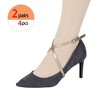 Allegra K Women's Adjustable Detachable Crossed Anti-Slip Buckle Heels Shoe Straps - 4 of 4