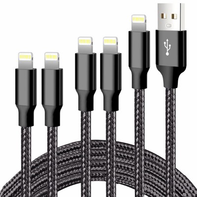 BONGEEK iPhone Charger, 10FT Apple MFi Certified USB Lightning Cable Nylon Braided Fast Charging Cord Compatible for iPhone - Black