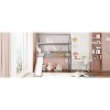 Twin Loft Bed with Slide, House Bed with Slide,White - 2 of 4