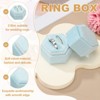 Unique Bargains Velvet Vintage Ring Display 2 Slot Hexagon Jewelry Storage Box - 3 of 4