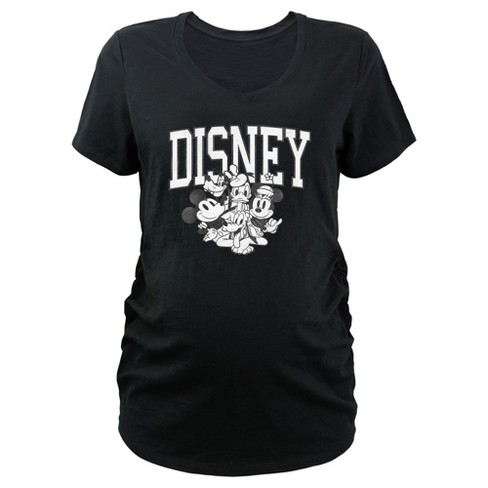 Women's Mickey & Friends Black and White Family Shot Maternity T-Shirt - image 1 of 3