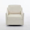 Swivel Rotating Chair, Upholstered Accent Chair with USB Port and Copper Nail Decor 4L -ModernLuxe - 4 of 4