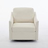 Swivel Rotating Chair, Upholstered Accent Chair with USB Port and Copper Nail Decor 4L -ModernLuxe - image 4 of 4