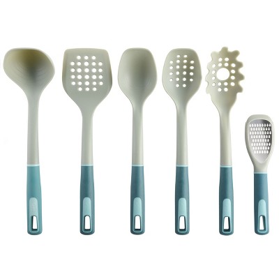 Spice by Tia Mowry Savory Saffron 12 Piece Wood and Nylon Kitchen Tool Set with Ceramic Crock — фото 4