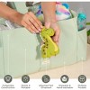 Folkulture Baby Diaper Caddy, Cotton Diaper Bag for Kids, Stylish Comfort Spacious Travel Essential Cart, Car Organizer for Diapers (Sage Green - 15") - 3 of 4