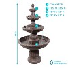 Sunnydaze 49"H Electric Fiberglass and Resin 4-Tier Mediterranean Outdoor Water Fountain - 3 of 4