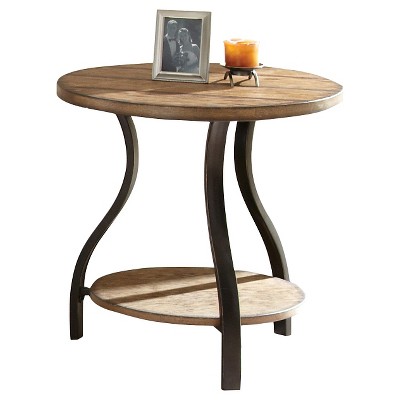 light oak wood end tables