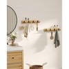 SONGMICS Set of 2 Coat Racks Wall Mount, Coat Hooks Wall Mounted, 8 Double Metal Hooks for Bags, Hats, Towels, Each Loads up to 35.3 lb - 4 of 4