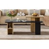 TIRAMISUBEST Farmhouse Set of 2 Nesting Coffee Tables, Rectangle Coffee Table ,Wood Finish Coffee Table Set, Sofa Side Table for Living Room - 3 of 4