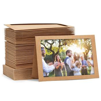 Best Paper Greetings 48 Pack Kraft Photo Insert Cards with Envelopes, 4x6 Paper Frames, Photo Card Holder Inserts, Blank Inside, Brown, 4x6 in