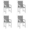 vidaXL Garden Lowback Chair Cushions 4 pcs Gray 39.4"x19.7"x1.2" Oxford Fabric - 4 of 4