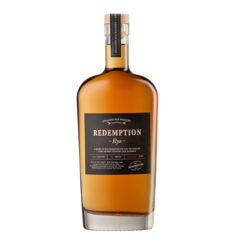 Redemption Rye Whiskey - 750ml Bottle, 1 of 7