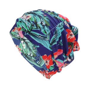 Unique Bargains Nylon Pleated Style Swimming Cap 1Pc - 1 of 4