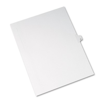 Avery Allstate-Style Legal Exhibit Side Tab Divider Title: 13 Letter White 25/Pack 82211