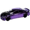 2021 Dodge Charger SRT Hellcat Redeye Purple Chrome with Black Hood Limited Edition 1/64 Diecast Model car by Auto World - 2 of 3