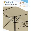 15ft Large Patio Umbrella with Base - Rectangular Patio Umbrella with Crank Handle, UV Protection for Outdoor Market, Backyard, Pool - 3 of 4