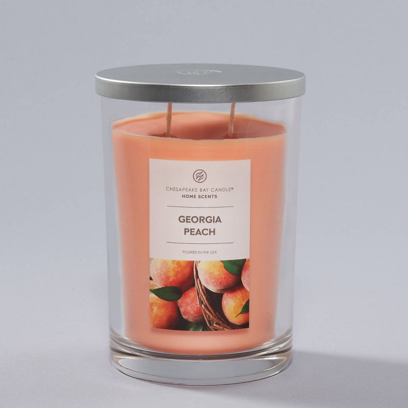 19oz 2 Wick Jar Candle Georgia Peach - Home Scents by Chesapeake Bay Candle, 1 of 9