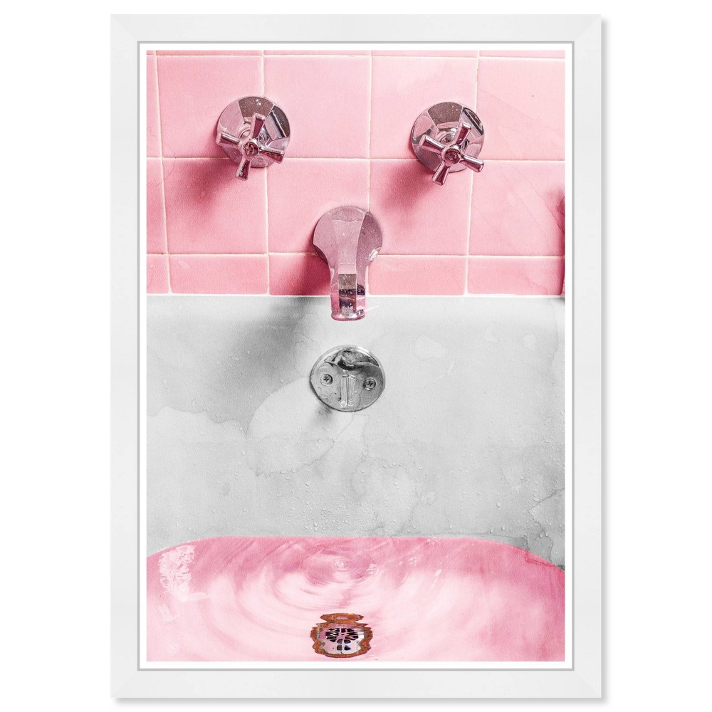 Photos - Other interior and decor 13" x 19" Bubblegum Bath Fashion and Glam Framed Wall Art Pink - Wynwood S