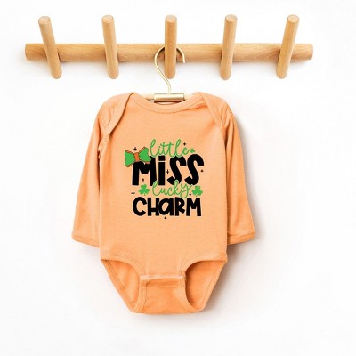 The Juniper Shop Little Miss Lucky Charm Baby Long Sleeve Bodysuit