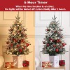 3Ft Prelit Artificial Christmas Tree with 78 Warm LED Imitation Fiber Optic Lights, Decor for Home, Battery Operated and Timer Function - 4 of 4